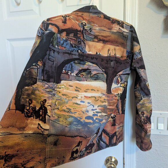 Micheal Leu | Scenery Textile Jacket | M | EUC | MUSEUM WORTHY! | 100% Cotton - Picture 3 of 9